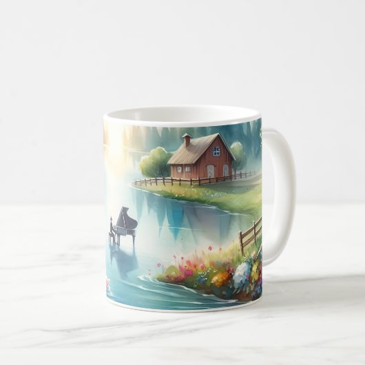 Weichteile Rainbow Earth Fantasy Scene Kaffeetasse (VorderseiteRechts)