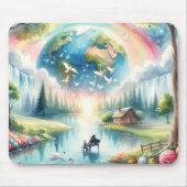 Weichteile Rainbow Earth Fantasy Scene Mousepad (Vorne)