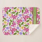 Weichteile Retroflorale in Pinseln und Grüntönen Sherpadecke (Vorderseite (Horizontal))