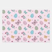 Weichteileier, Schmetterling und Blumenkohl Geschenkpapier Set (Vorderseite)