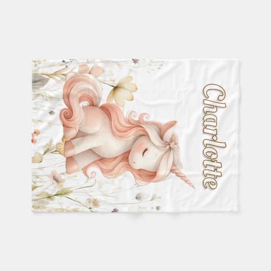 Weichteilige Pastellfarben, Wildblume Fleecedecke (Vorderseite (Horizontal))