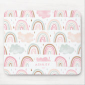 Weichteilige pastellfarbene Regenbogenmuster Mousepad (Vorne)