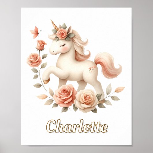 Weichteilige Pastelltöne mit Rose Poster (Vorne)