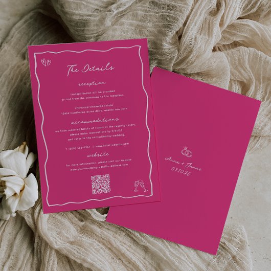 Weichteilkerbe Rosa Doodle-Merkkarte Einladung