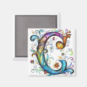 Weichteilmonogramm C Magnet (Vorderseite/Rückseite)