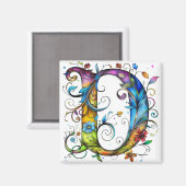 Weichteilmonogramm D Magnet (Vorderseite/Rückseite)