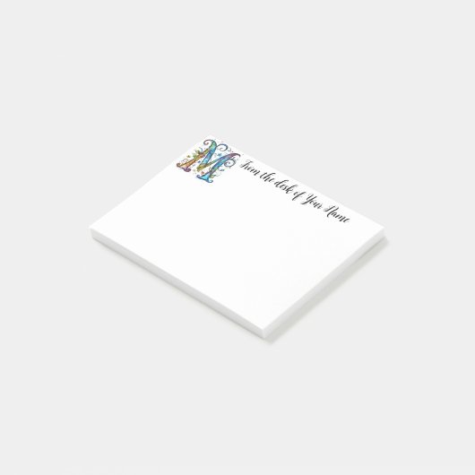 Weichteilmonogramm Post-it Klebezettel (angewinkelt)