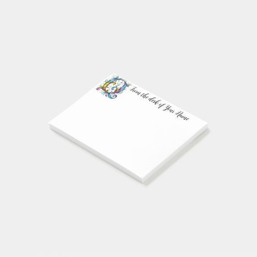 Weichteilmonogramm Q Post-it Klebezettel (angewinkelt)