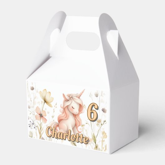 Weichteilpastellfarbene Wildblume Geburtstag Geschenkschachtel (Vorderseite)