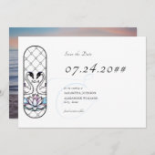 Weichteilschwänze aus Hartglas Hochzeitwasser Save The Date (Vorne/Hinten)