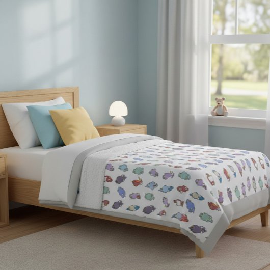 Weichteilvögel Cartoon Fleecedecke