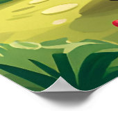 Weichteilwaldtiere AI Generativ Poster (Ecke)