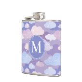 Weichteilwolken und Sternenmuster Flachmann (Links)