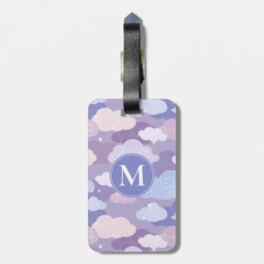 Weichteilwolken und Sternenmuster Gepäckanhänger (Rückseite vertikal)