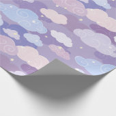 Weichteilwolken und Sternenmuster Geschenkpapier (Ecke)