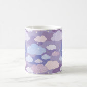 Weichteilwolken und Sternenmuster Kaffeetasse (Mittel)