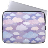 Weichteilwolken und Sternenmuster Laptopschutzhülle (Vorderseite)