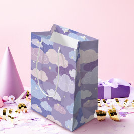 Weichteilwolken und Sternenmuster Mittlere Geschenktüte