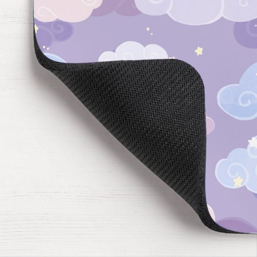 Weichteilwolken und Sternenmuster Mousepad (Ecke)