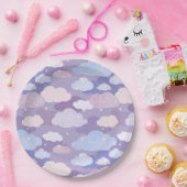 Weichteilwolken und Sternenmuster Pappteller (Party)