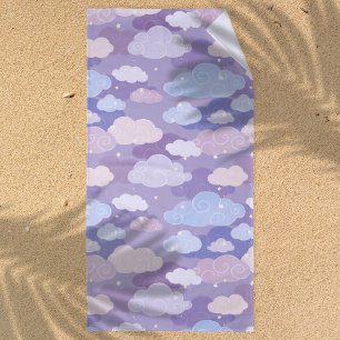 Weichteilwolken und Sternenmuster Strandtuch