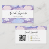 Weichteilwolken und Sternenmuster Visitenkarte (Vorne/Hinten)