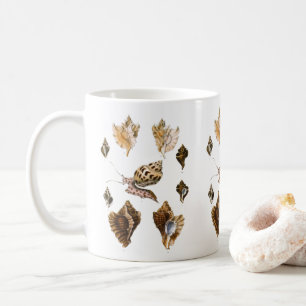 Weichtiere und Schnecken, Vintage Meereslebewesen Kaffeetasse