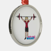 Weichtlifter Mädchen - leicht/blonde Silbernes Ornament (Rechts)