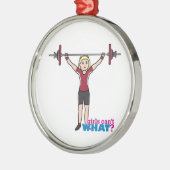Weichtlifter Mädchen - leicht/blonde Silbernes Ornament (Links)