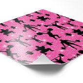 Weichtrabende Fitness Workout Sport Rosa Glitzer Fotodruck (Ecke)