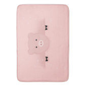 Weichtrosa Schweinefleisch Niedlicher Zuchtbetrieb Badematte (Vorderseite Vertikal)