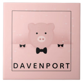 Weichtrosa Schweinefleisch Niedlicher Zuchtbetrieb Fliese