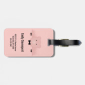 Weichtrosa Schweinefleisch Niedlicher Zuchtbetrieb Gepäckanhänger (Rückseite horizontal)