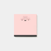 Weichtrosa Schweinefleisch Niedlicher Zuchtbetrieb Post-it Klebezettel (Vorderseite)