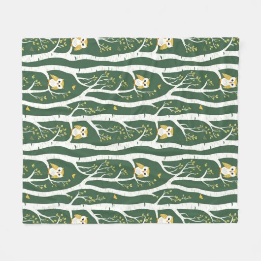 Weichtuch- und Birkenbaummuster Fleecedecke (Vorderseite (Horizontal))
