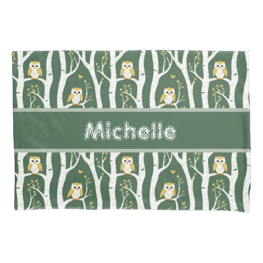 Weichtuch- und Birkenbaummuster Kissenbezug (Vorderseite-Links)