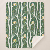 Weichtuch- und Birkenbaummuster Sherpadecke (Vorderseite)