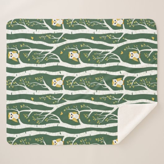 Weichtuch- und Birkenbaummuster Sherpadecke (Vorderseite (Horizontal))