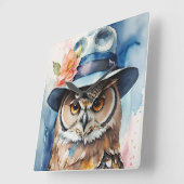 Weichtuchskugel in Fedora-Hut Quadratische Wanduhr (Winkel)