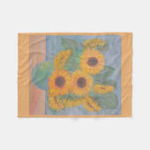 Weichweiche Sonnenblume Fleecedecke (Vorderseite (Horizontal))