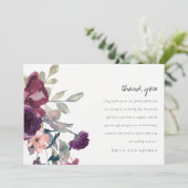 WEICHWEICHEN MACHEN LILA WASSERFARBFLÄCHEN AUS LIL DANKESKARTE (Stehend Vorderseite)