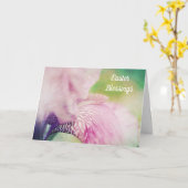 Weichweise schöne Iris Blume Osterkarte Karte (Gelbe Blume)