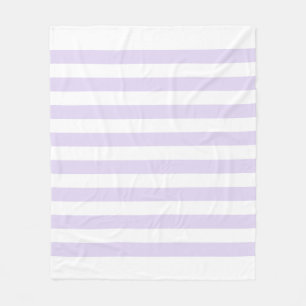 Weichweiße und Lila Lilac-Linienmuster Fleecedecke