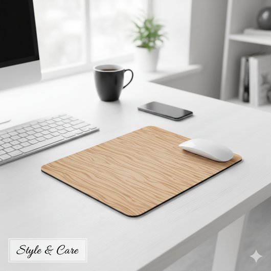 Weichweizenhalter aus glattem Holz Mousepad