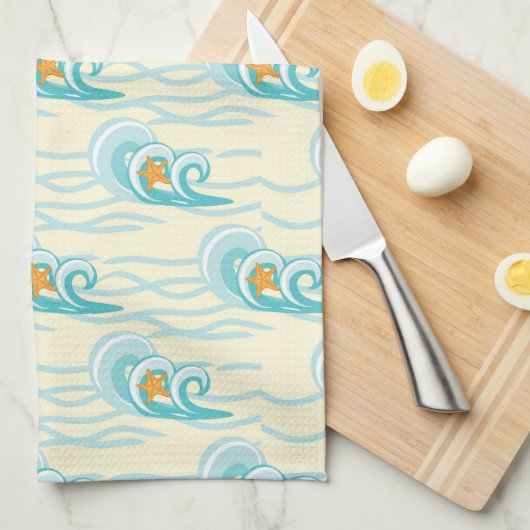 Weichwellenmuster Handtuch (Viertel Falte)