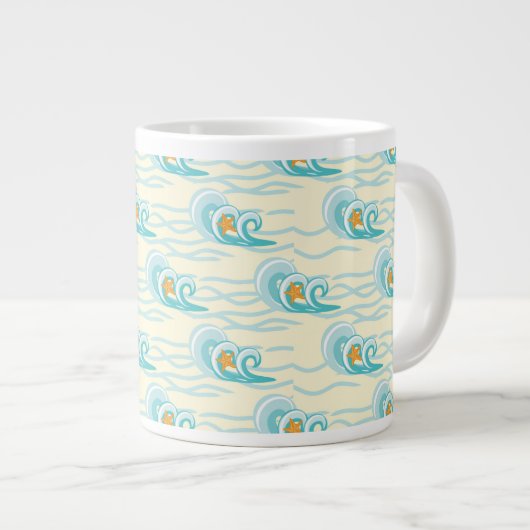 Weichwellenmuster Jumbo-Tasse (Vorderseite Rechts)