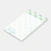 Weichwellenmuster| Name hinzufügen Post-it Klebezettel (angewinkelt)