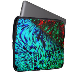 Weichwirkstoff in grün-blau, rot, viereckig laptopschutzhülle