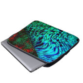 Weichwirkstoff in grün-blau, rot, viereckig laptopschutzhülle (Vorne Knopf)