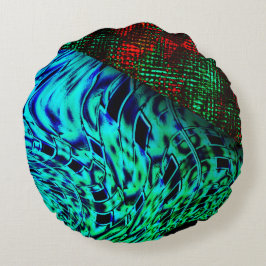 Weichwirkstoff in grün-blau, rot, viereckig rundes kissen